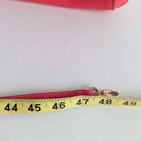 Kate Spade New York Laurel Way Greer Genuine Leather Crossbody Bag Coral Red - Picture 15 of 16